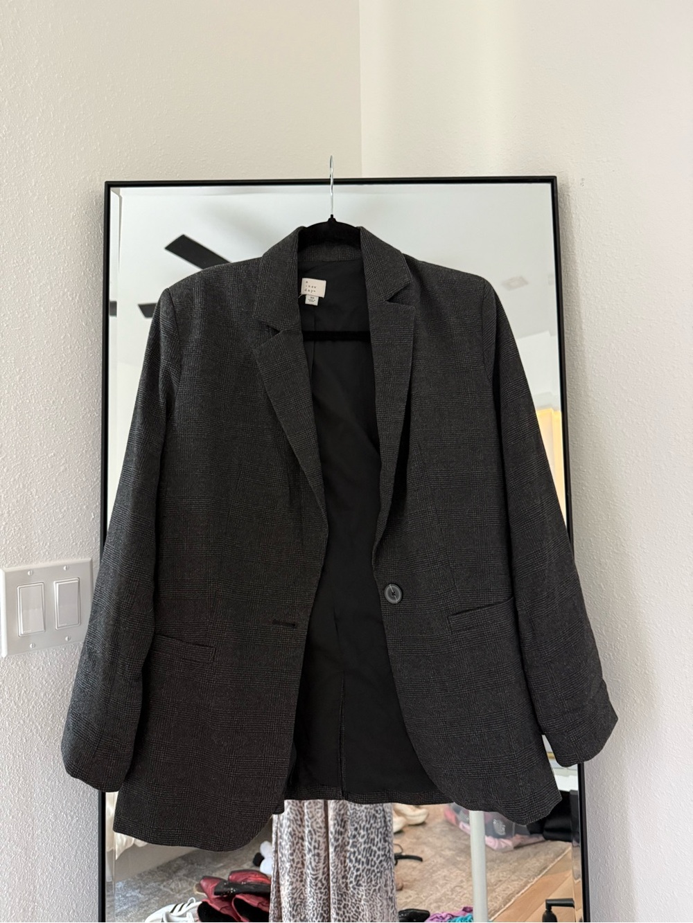 Dark Gray Single-Button Blazer